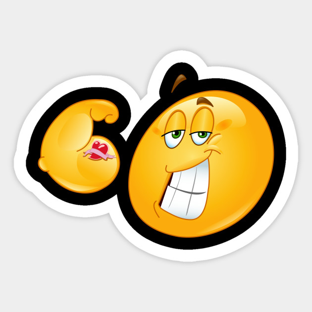 Muscle Emoji - Emoji - Sticker | TeePublic